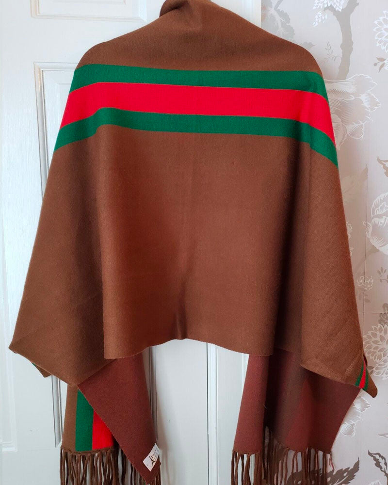 Gabby Stripe Poncho