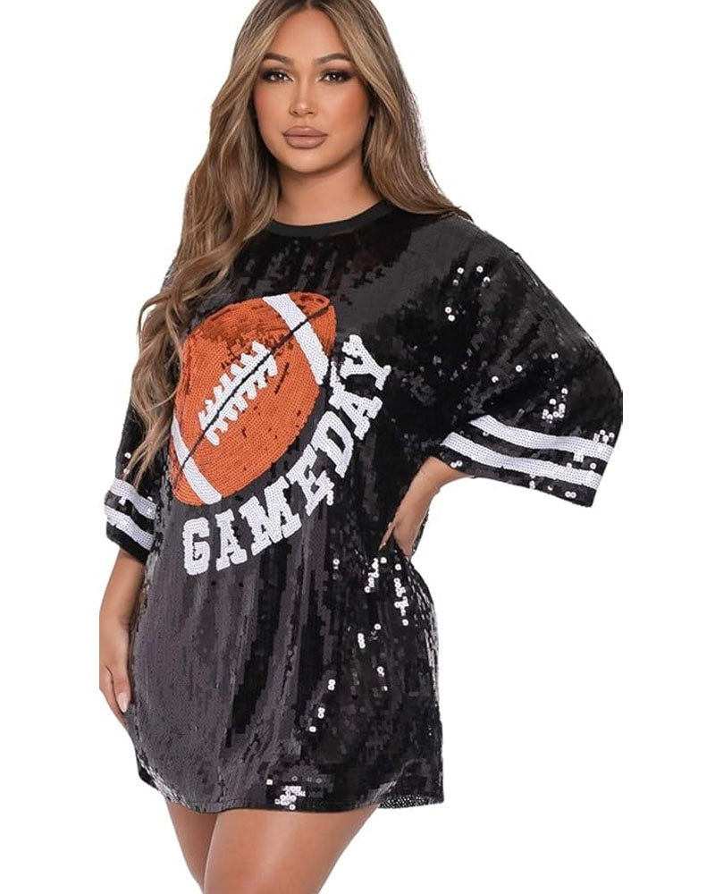 GAME DAY Sequins Tunic Dress