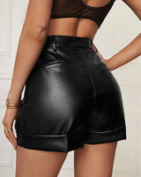 Sylva Faux Leather Shorts