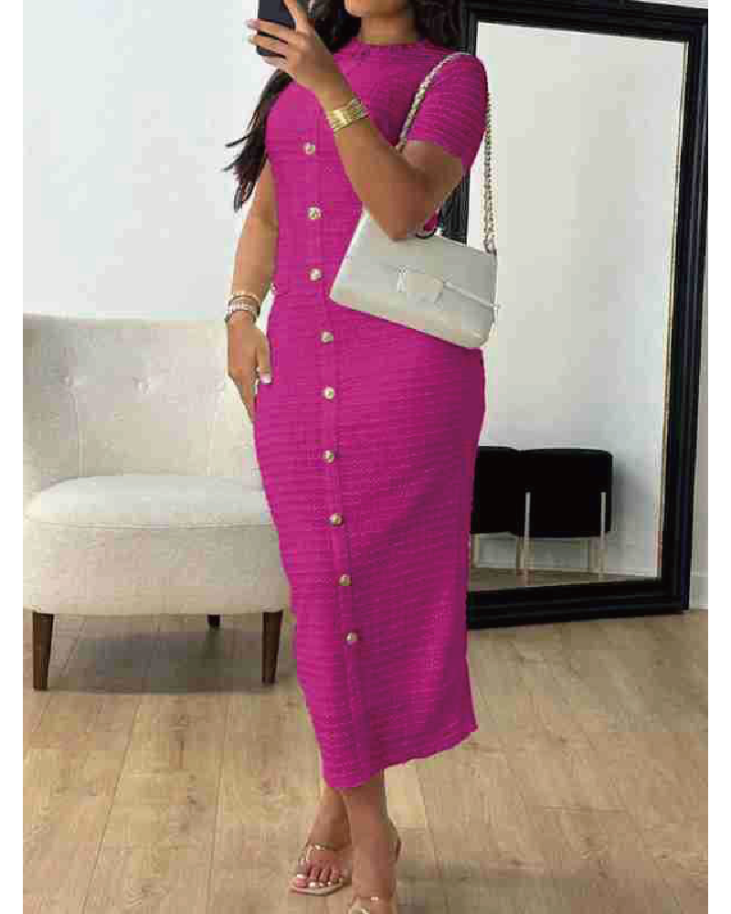 Textured maxi dress