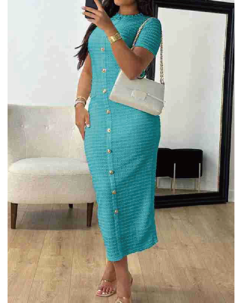 Textured maxi dress