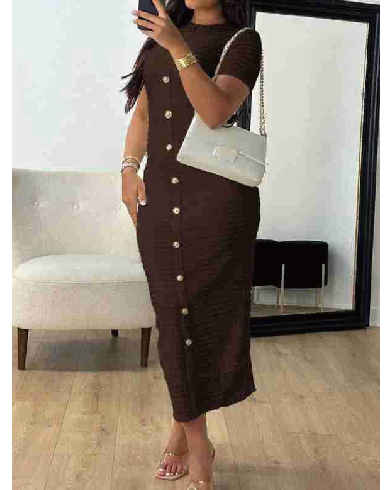 Textured maxi dress