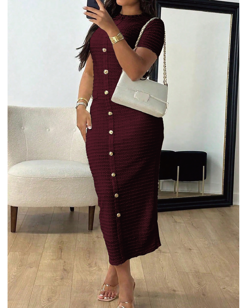 Textured maxi dress