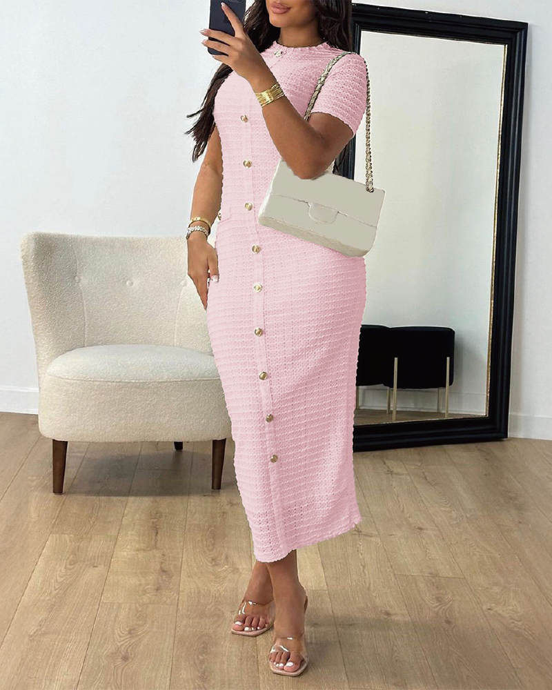 Textured maxi dress