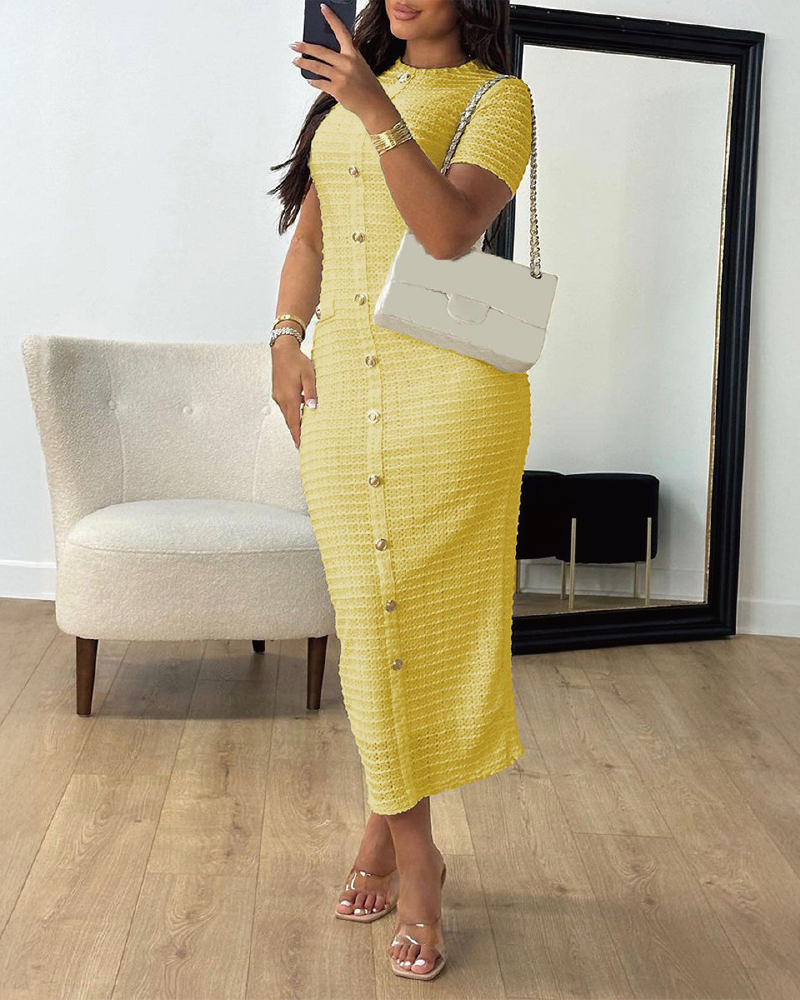 Textured maxi dress
