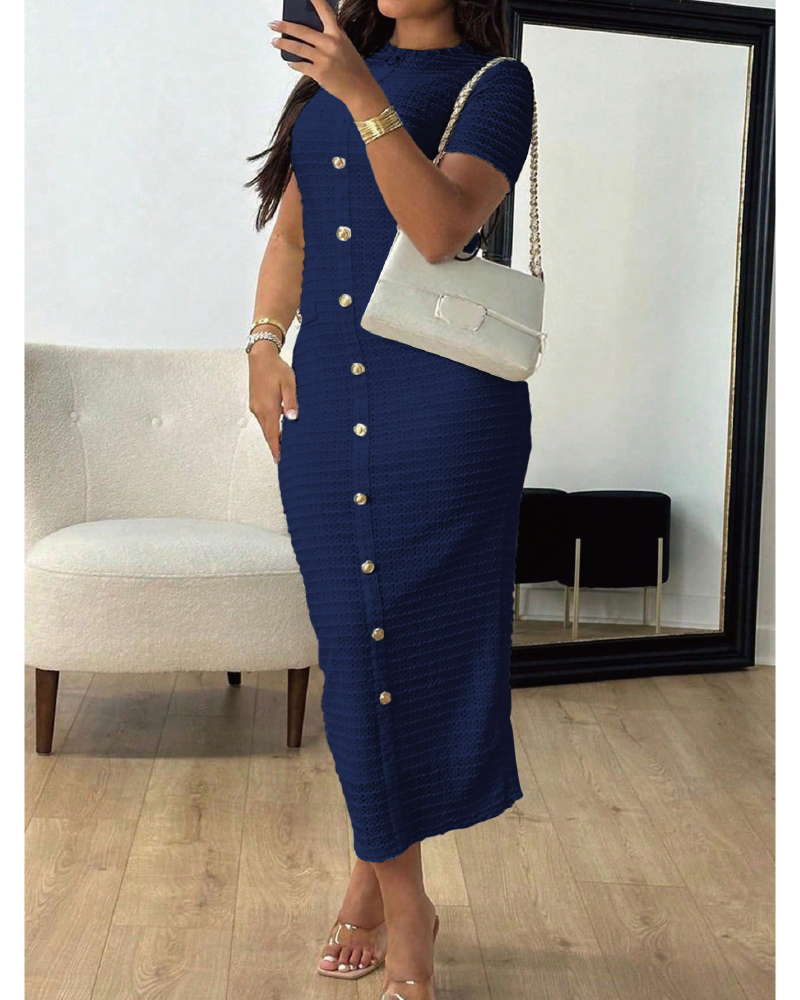 Textured maxi dress