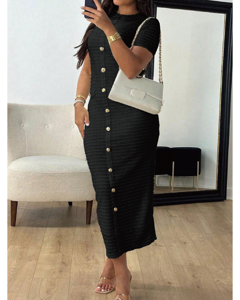 Textured maxi dress