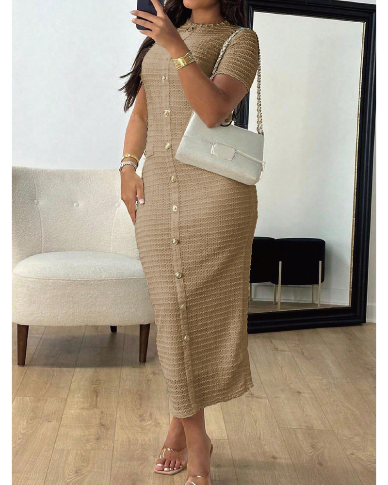 Textured maxi dress