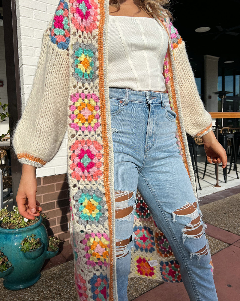 STELLA GRANNY SQUARE CARDIGAN