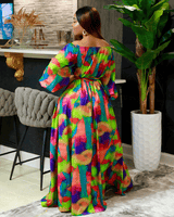 COLORFUL PRINTED MAXI DRESS