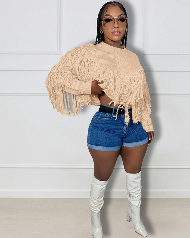 Fringe For Fall Sweater